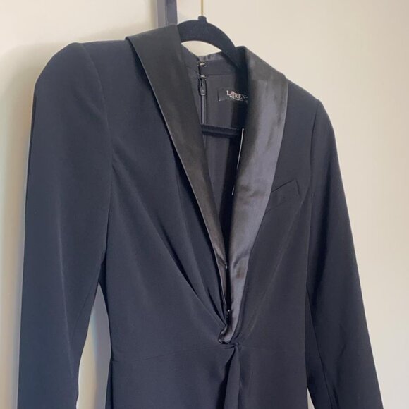 Crepe Long-Sleeve Gown Lauren - Picture 2 of 11